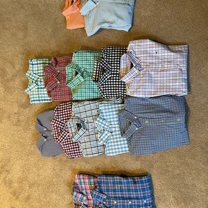 Vineyard Vines (12) Polo Ralph Lauren (1),  Lands End (1)  Boys Dress Shirts.